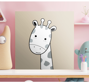 Tableau animaux Girafe beige nordique - TenStickers