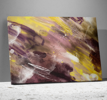 Tableau art coups de pinceau abstraits  - TenStickers