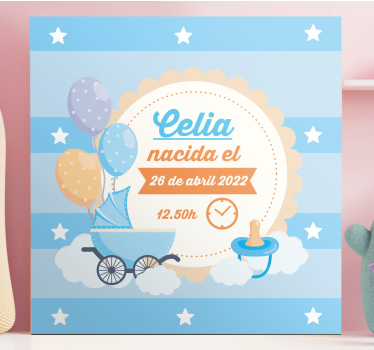 Tableau bébé annonce de naissance célébration - TenStickers