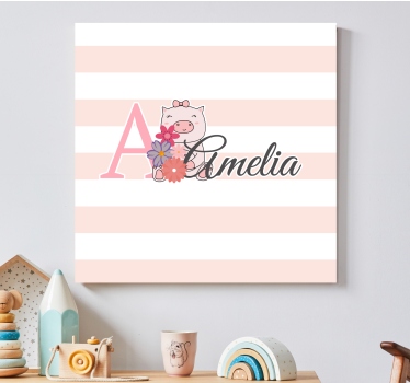 Tableau bébé cochonnet espiègle - TenStickers