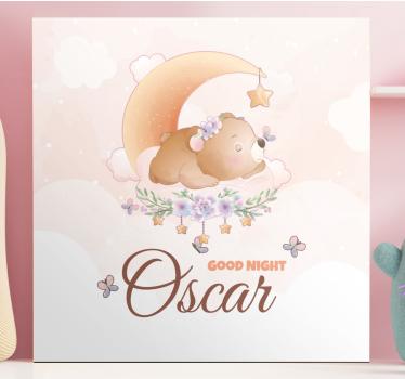 Tableau bébé ourson bonne nuit - TenStickers