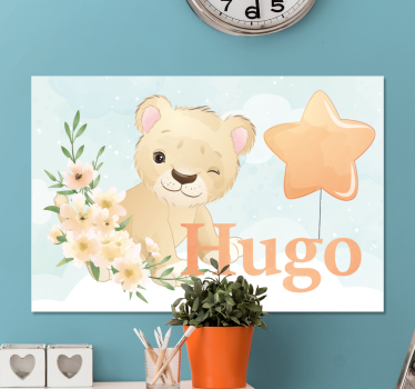 Tableau bébé personnage de lion mignon - TenStickers