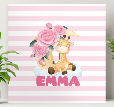 Tableau bébé portrait de girafe mignonne - TenStickers