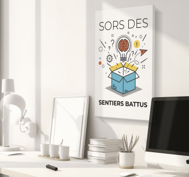 Tableau bureau sors des sentiers battus - TenStickers