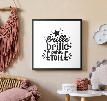 Tableau pour chambre bébé brille brille petite étoile - TenStickers