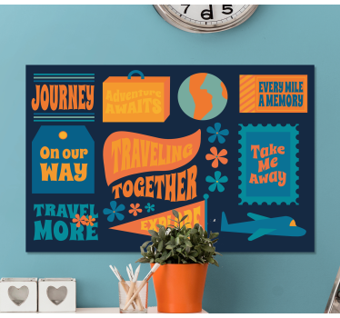Tableau citation aventure ensemble en voyage - TenStickers