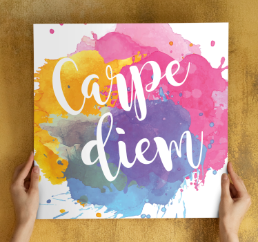 Tableau citation carpe diem art - TenStickers