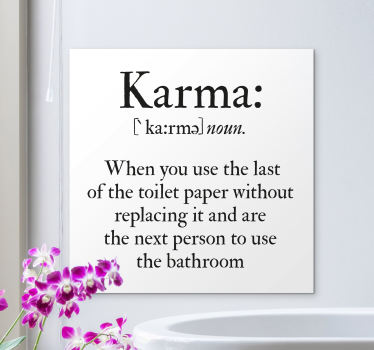 Tableau citation définition du karma - TenStickers