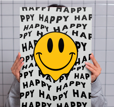 Tableau citation Émoji souriant joie - TenStickers