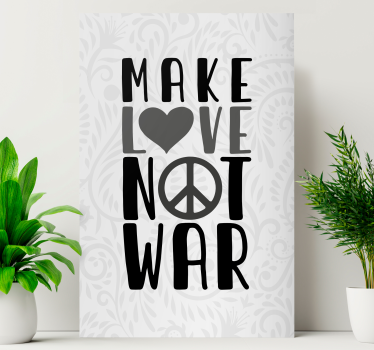 Tableau citation faites l'amour pas la guerre - TenStickers