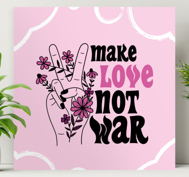 Tableau citation geste floral apaisant - TenStickers