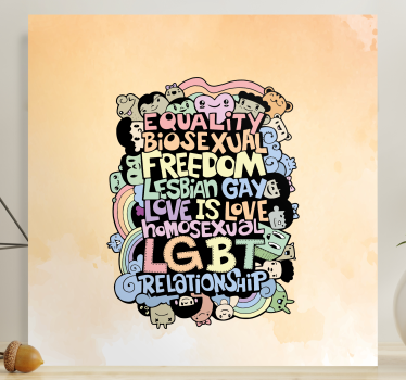 Tableau citation l'amour est l'amour - TenStickers