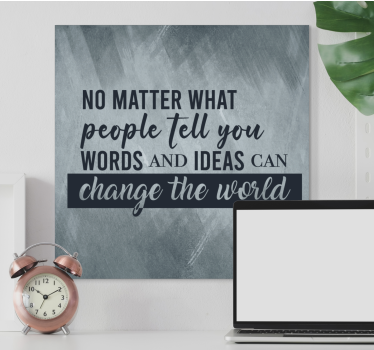 Tableau citation les mots changent le monde - TenStickers
