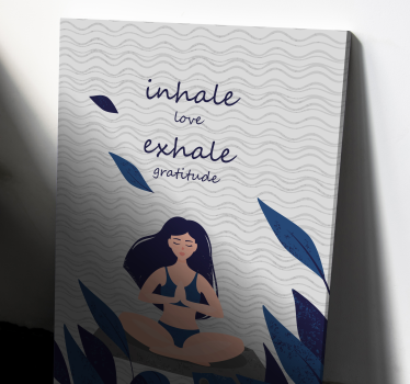 Tableau citation méditation respiration sérénité - TenStickers