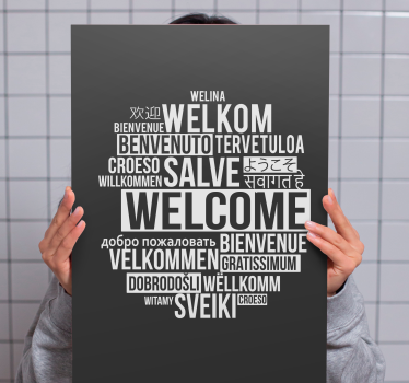 Tableau citation message de bienvenue global - TenStickers