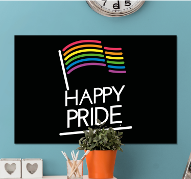 Tableau citation message drapeau arc-en-ciel - TenStickers