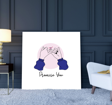 Tableau citation promesse d'amour des mains - TenStickers