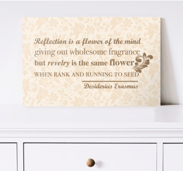 Tableau citation réflexion florale - TenStickers