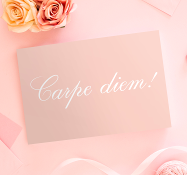 Tableau citation saisir le jour motivation - TenStickers
