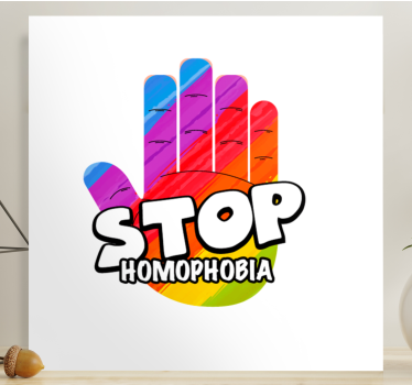 Tableau citation stop à l'homophobie - TenStickers