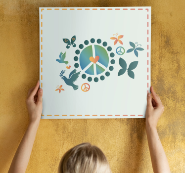 Tableau citation symbole de paix - TenStickers