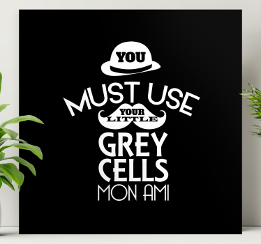 Tableau motivation Citation Poirot - TenStickers