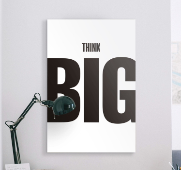 Tableau deco bureau Motivation 'penser grand' - TenStickers
