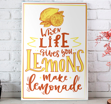 Tableau style citation de citron - TenStickers