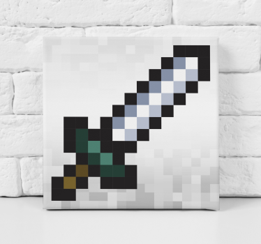 Cadre jeux vidéo Épée Pixel - TenStickers