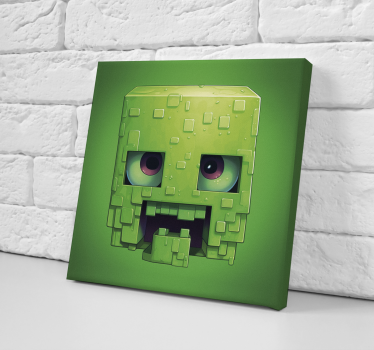 Cadre jeux vidéo personnage pixel effrayant - TenStickers