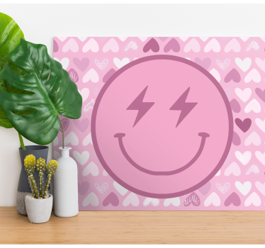 Tableau motivation icône de visage heureux - TenStickers