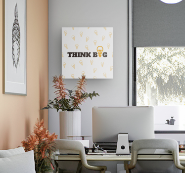 Tableau motivation " Think big " - TenStickers
