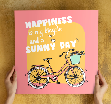 Tableau motivation vélo et journée ensoleillée - TenStickers