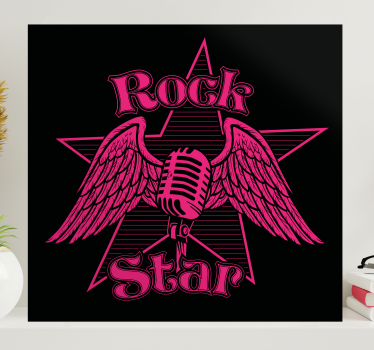 Tableau musique ailes de rock star - TenStickers