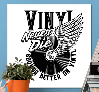 Tableau musique ailes de vinyle - TenStickers
