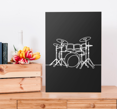Tableau musique contour de batterie - TenStickers