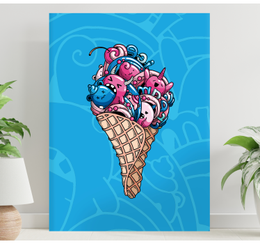 Tableau musique glace mignonne - TenStickers