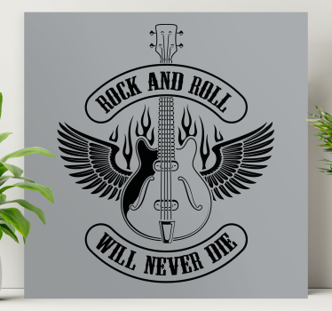Tableau musique guitare avec des ailes - TenStickers