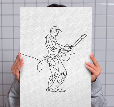 Tableau musique musicien jouant de la guitare - TenStickers