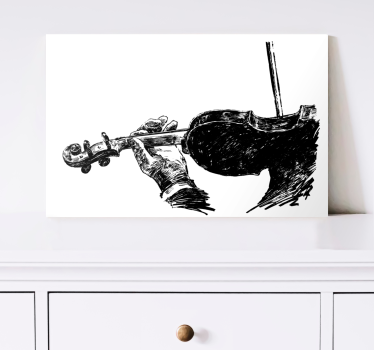 Tableau musique violoniste en action - TenStickers