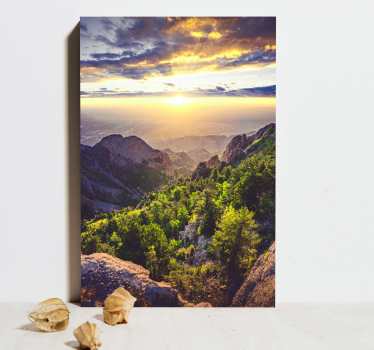 Tableau paysage Lever du soleil sur la montagne - TenStickers