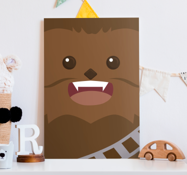 Tableau chambre enfant portrait Chewie - TenStickers