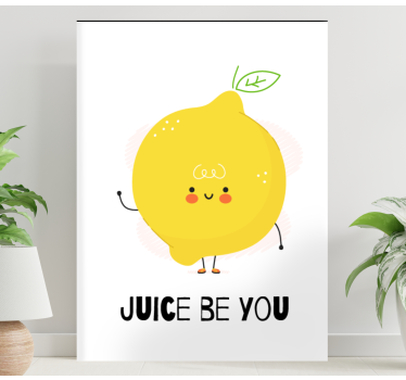 Tableau phrase Citation drôle avec du citron jaune - TenStickers