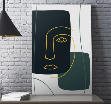 Tableau élegant pour bureau visage abstrait - TenStickers