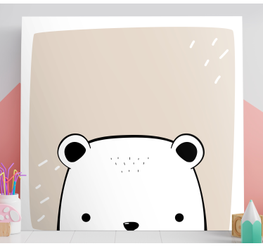 Tableau pour chambre bébé Bébé ours polaire - TenStickers