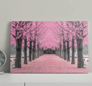 Tableau pour couloir Forêt d'arbres roses - TenStickers