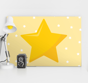 Tableau pour enfant étoile classique jaune - TenStickers