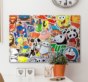 Tableau pour enfant Personnages de dessins animés - TenStickers