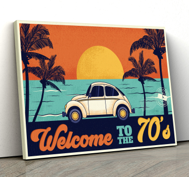 Tableau rétro Bienvenue dans les années 70 - TenStickers