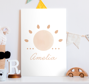 Tableau style scandinave soleil abstrait minimaliste - TenStickers